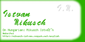 istvan mikusch business card